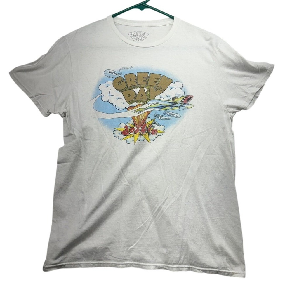 Green Day unisex white graphic tshirt